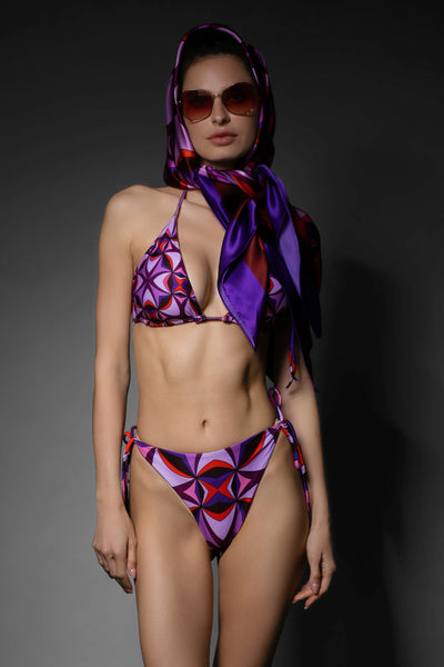 AB - Abstract Pattern Purple Magenta Bikini