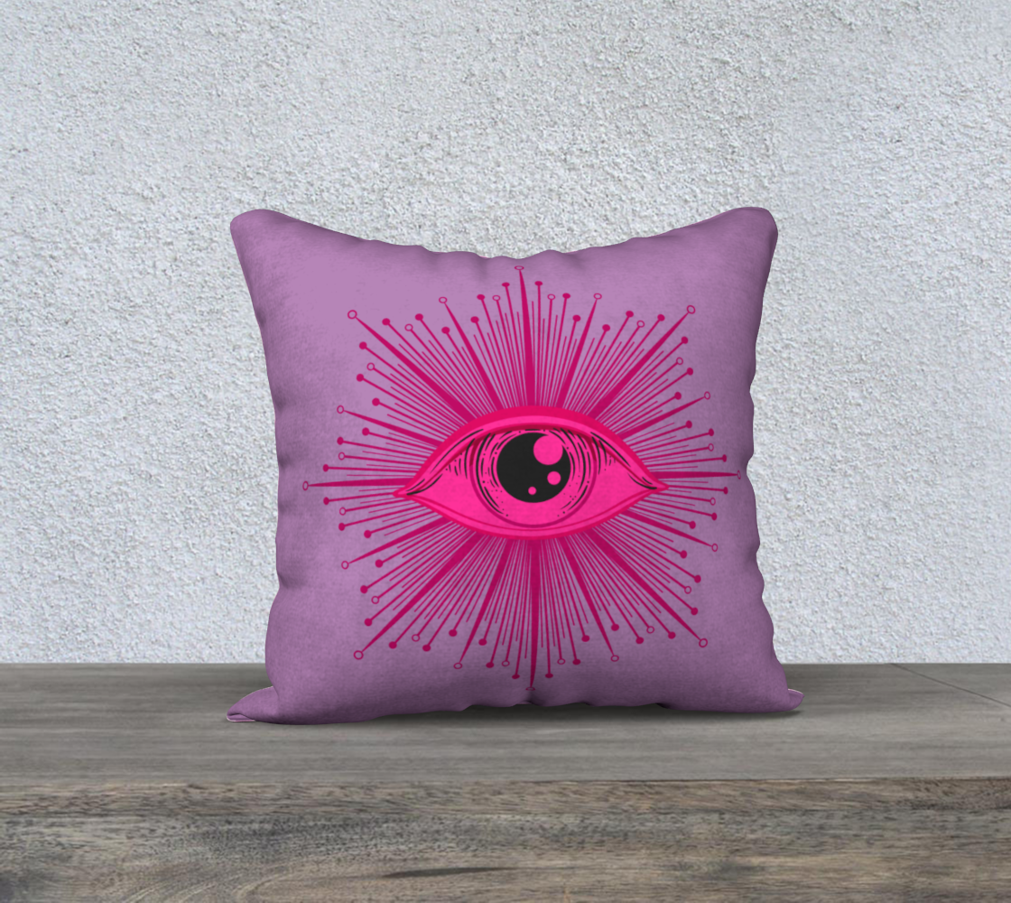 Lilac Eye Velvet Cushion