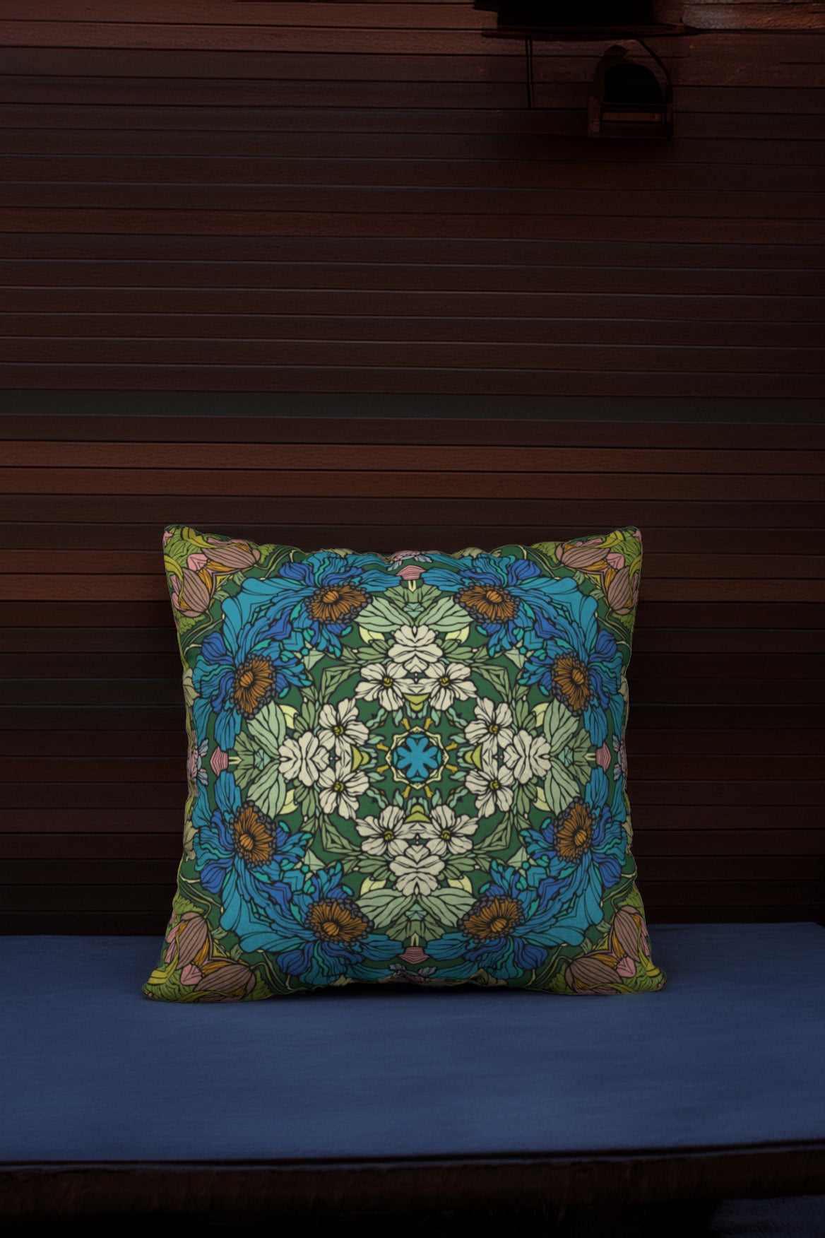 Blue Garden Cushion