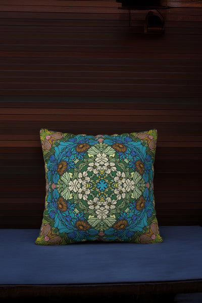 Blue Garden Cushion