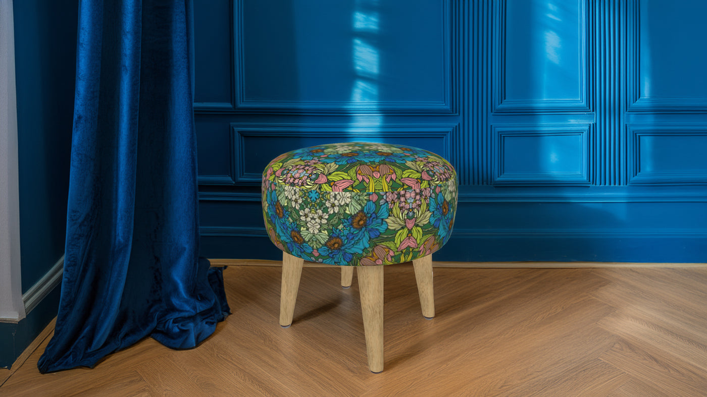 Blue Petal Stool