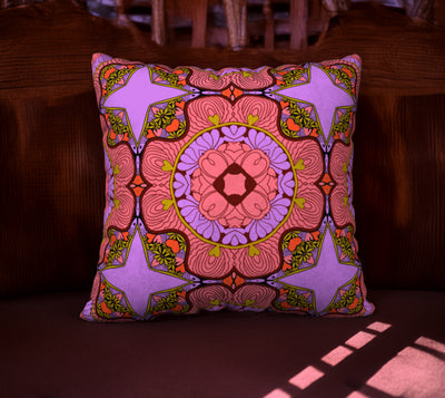 Pink Abstract Geo Cushion