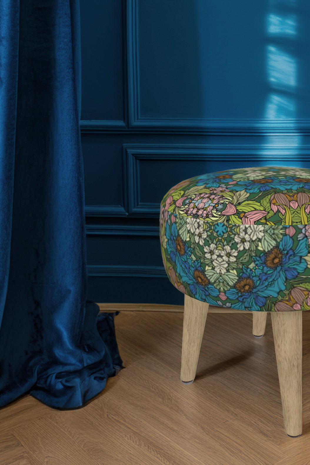 Blue Petal Stool