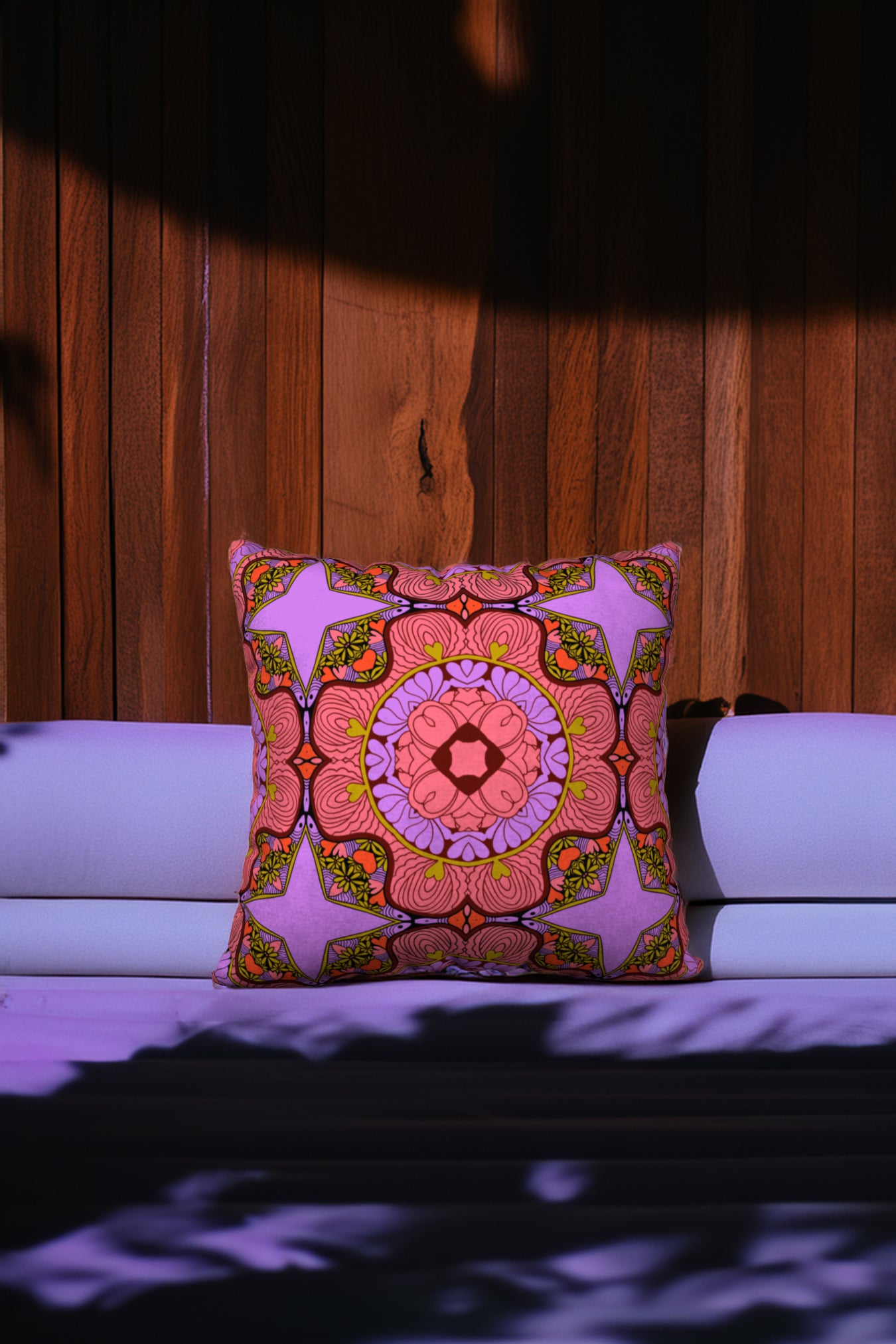 Pink Abstract Geo Cushion