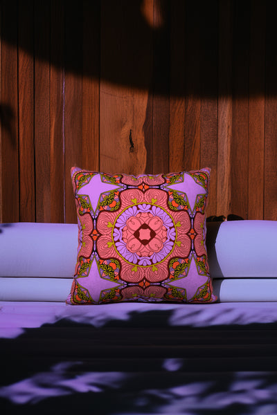 Pink Abstract Geo Cushion