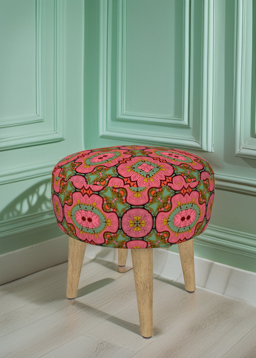 Eclectic Pink Stool