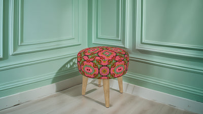Eclectic Pink Stool