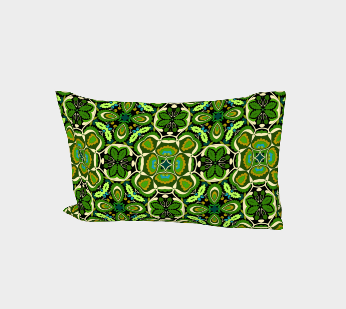 Botanical Green print Pillowcase