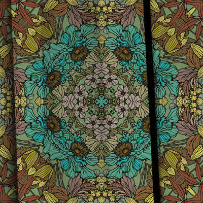 Azure Bloom Floral Curtains Lustrous Curtains - Pair (2)
