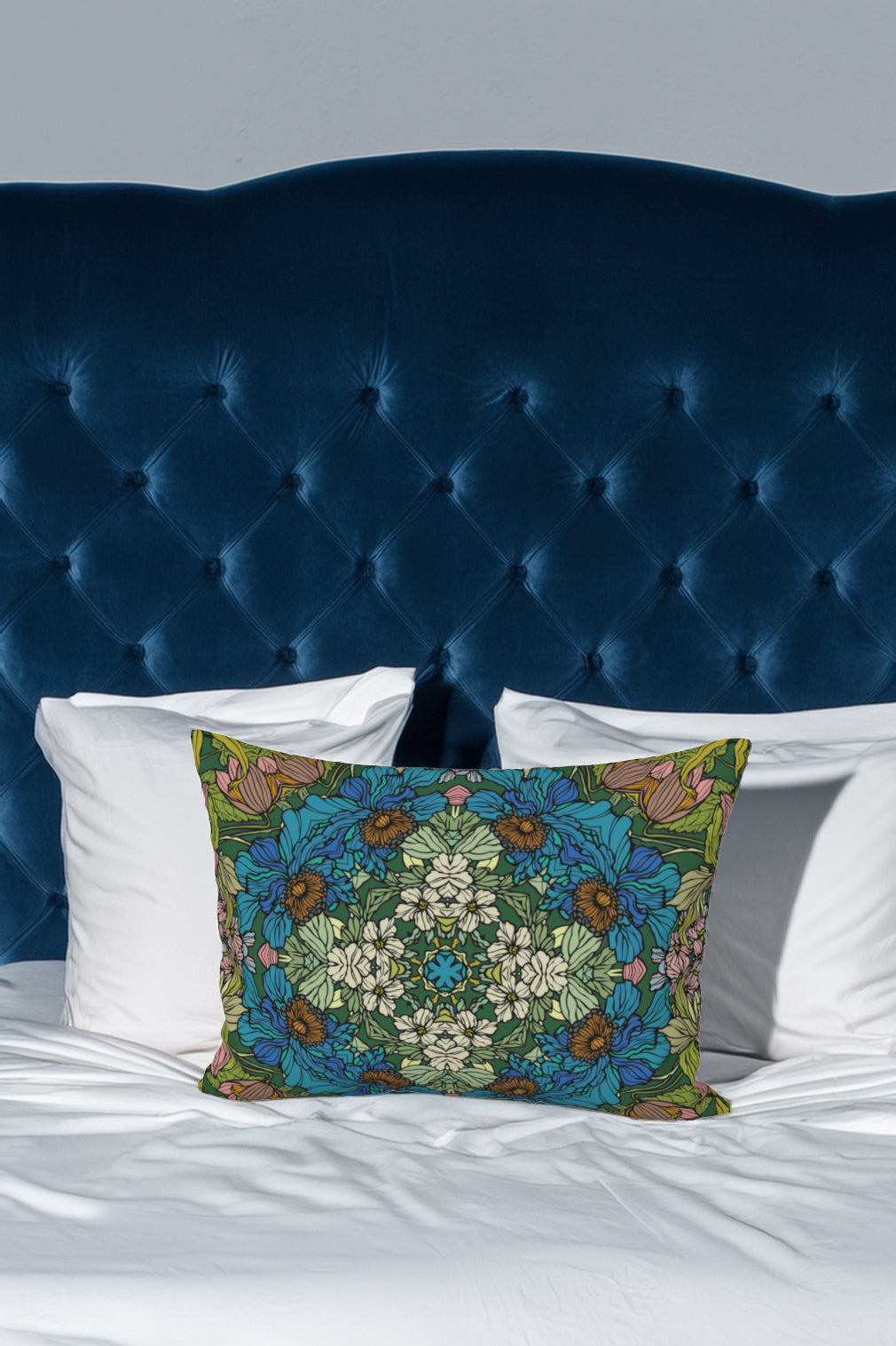 Blue Garden Bed Pillow