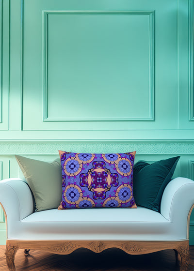 Hushed Amour Blue Floral Pillow