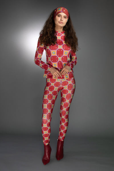 ED-002WI- LEGGINGS- STARS RAINBOW BRIGHT RED