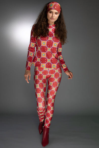 ED-002WI- LEGGINGS- STARS RAINBOW BRIGHT RED