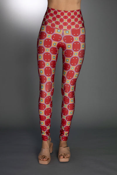 ED-002WI- LEGGINGS- STARS RAINBOW BRIGHT RED