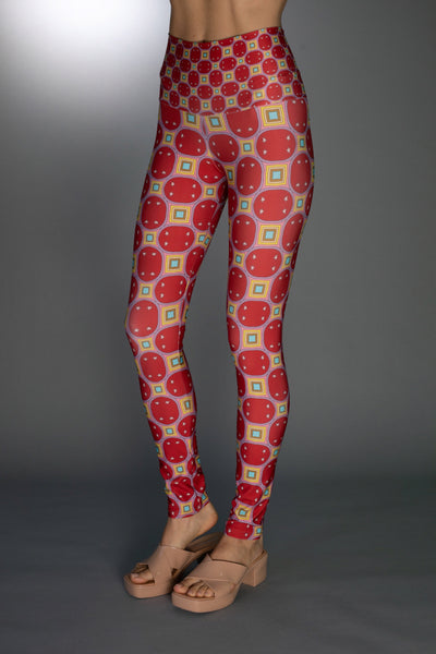 ED-002WI- LEGGINGS- STARS RAINBOW BRIGHT RED