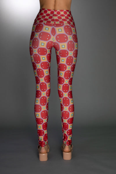 ED-002WI- LEGGINGS- STARS RAINBOW BRIGHT RED