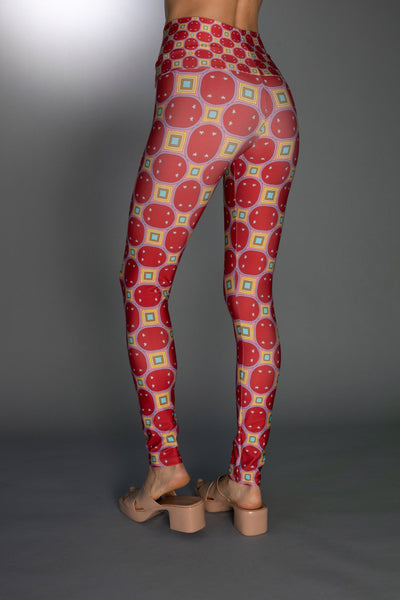 ED-002WI- LEGGINGS- STARS RAINBOW BRIGHT RED