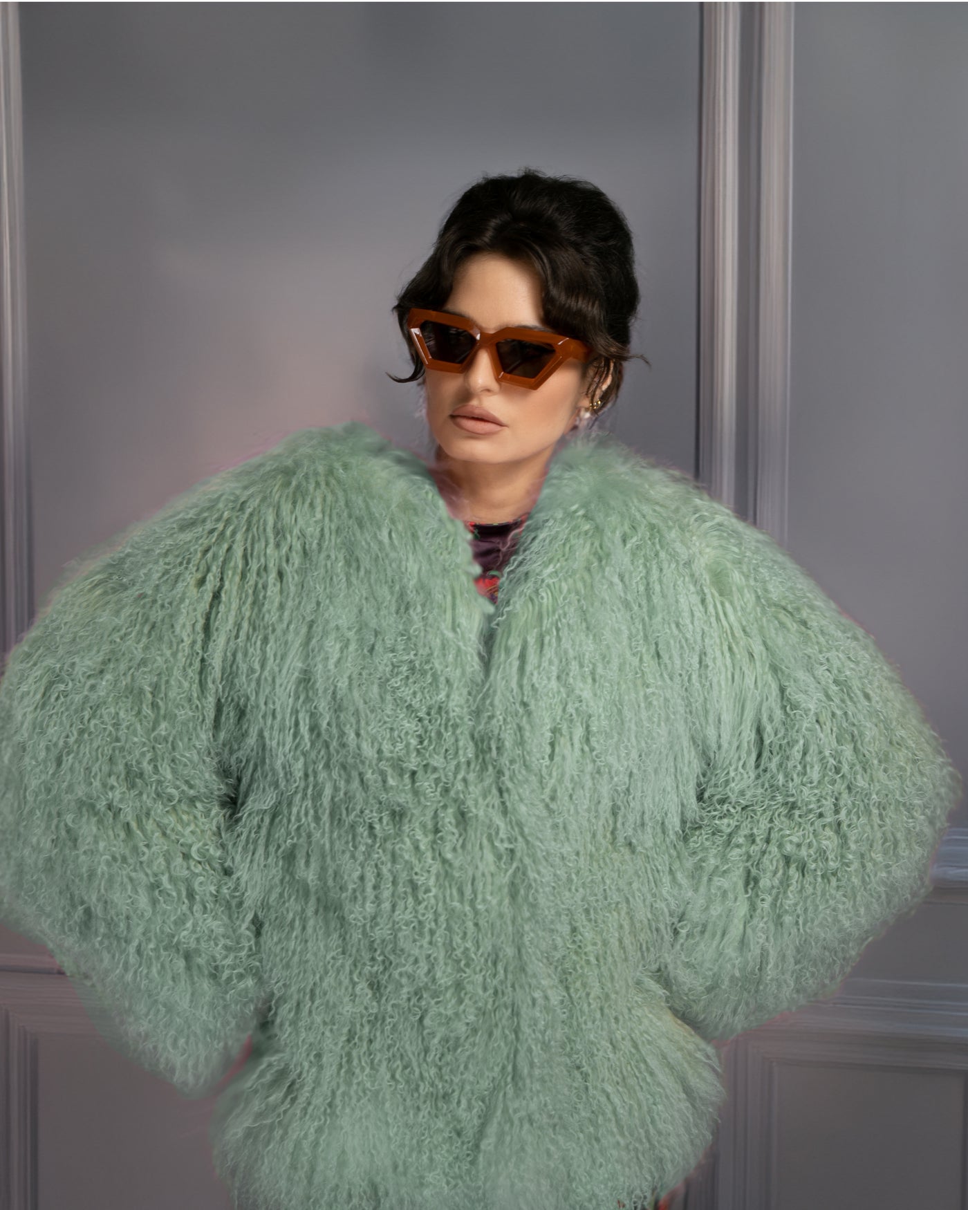 ST- Mint Luxury Mongolian Shearling Coat
