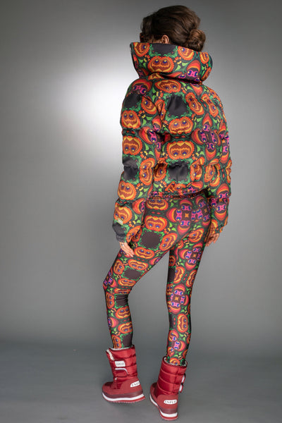 N-033WB- Lustrous Printed Puffer Jacket