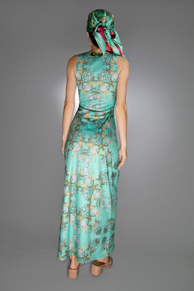 ED-042NO-CROCUS AGUA FLORAL MAXI DRESS