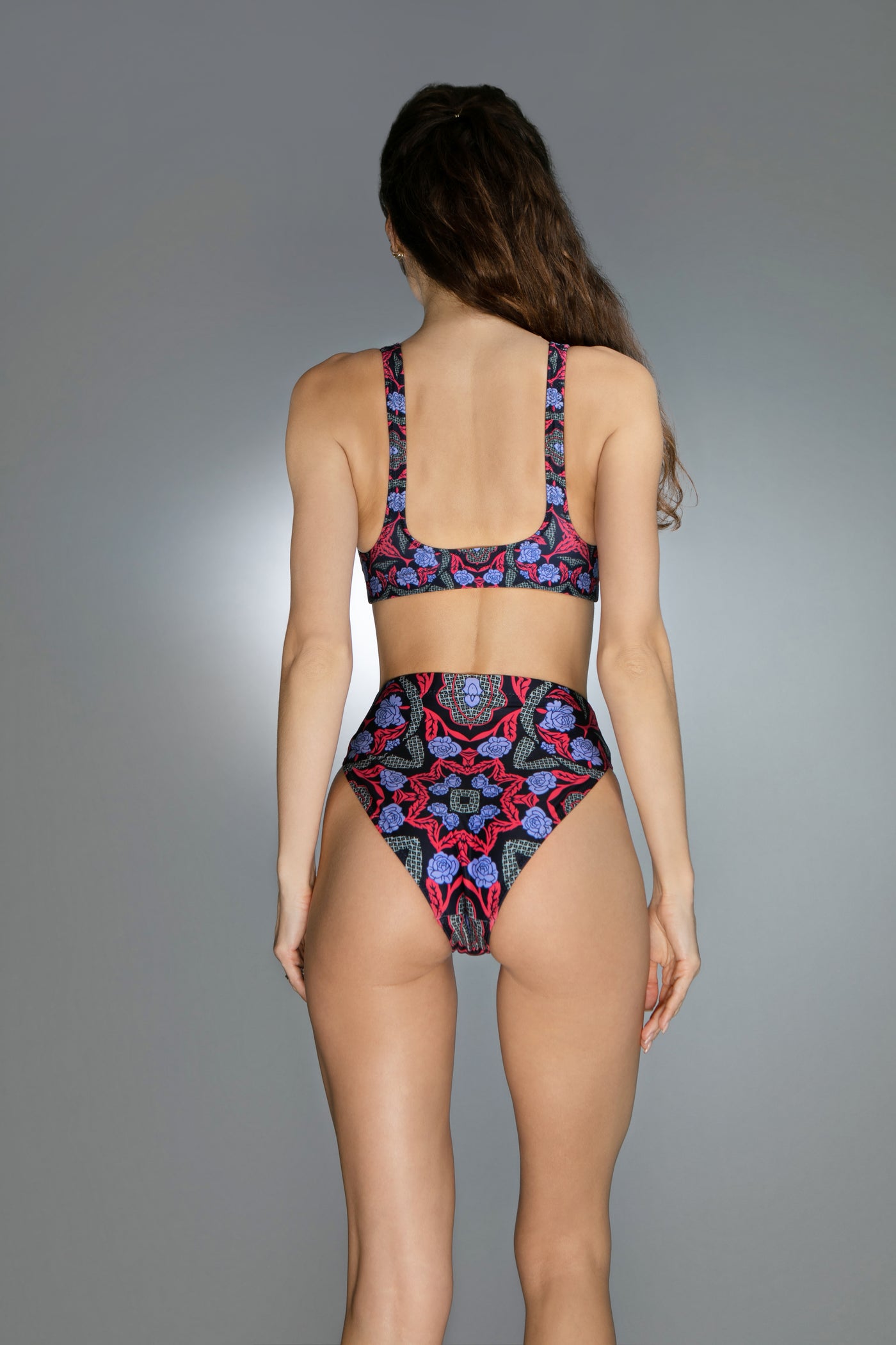 ED-006WJ- ELECTRIC PURPLE / SCARLET RED - BIKINI