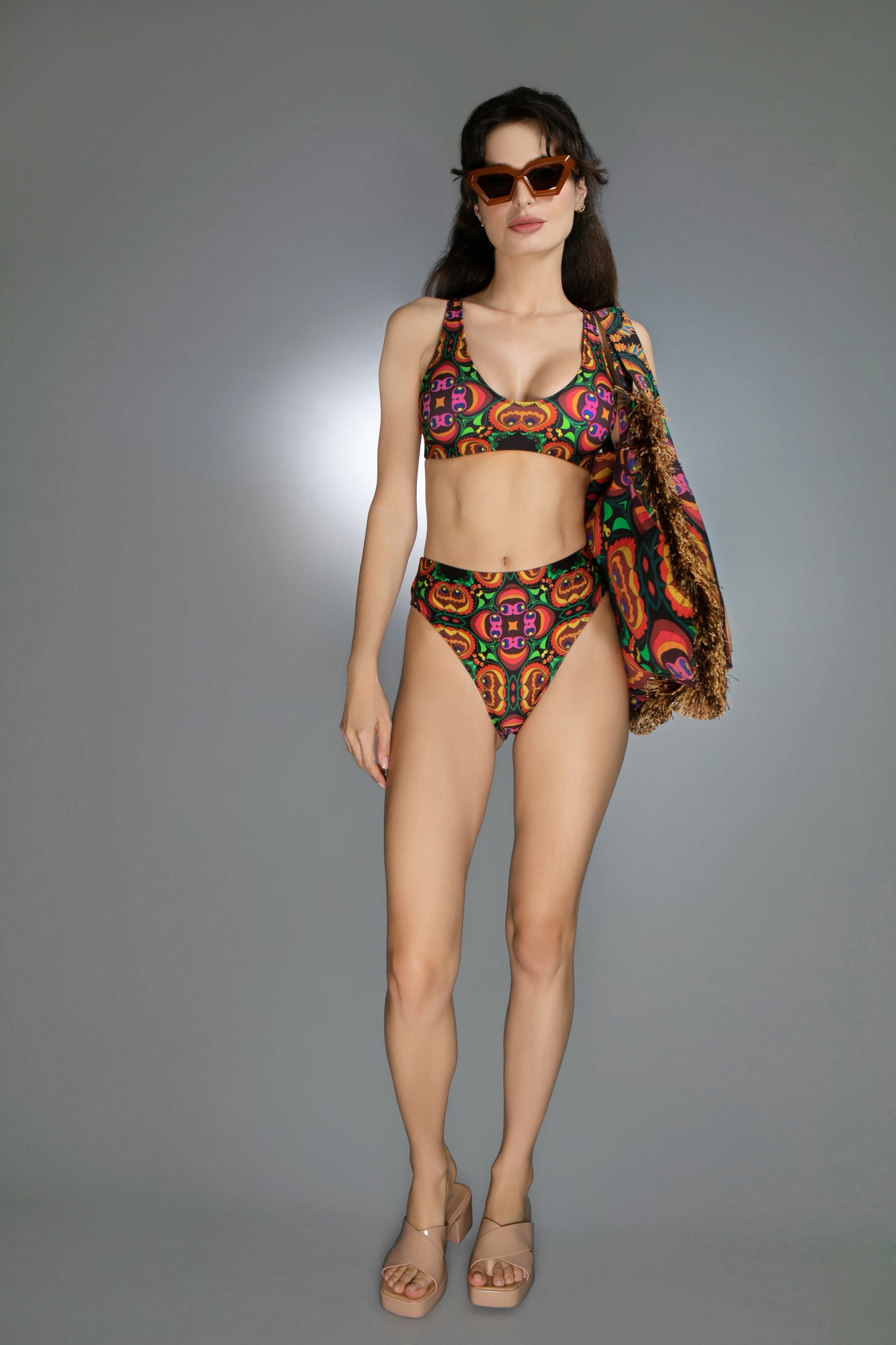 ED-006NW- SCI-FI BROWN RED - BIKINI