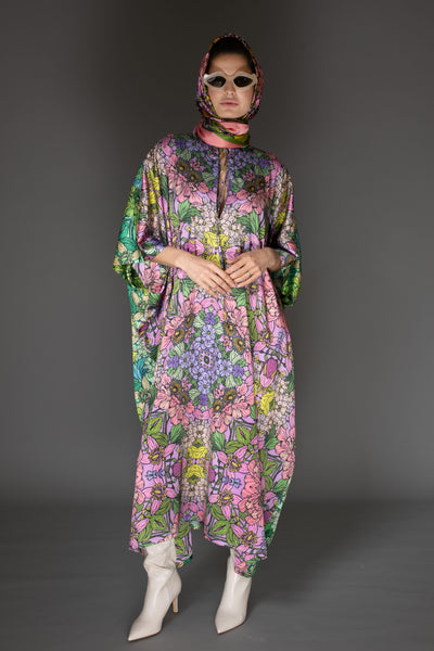AB Kaftan - Pastel Floral Long Style