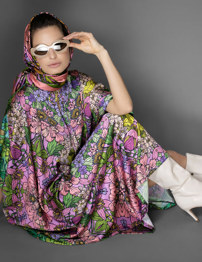 Garden Pastel Silk Scarf