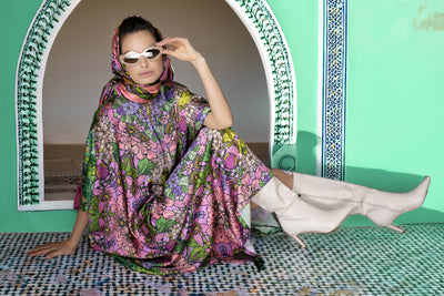 AB Kaftan - Pastel Floral Long Style