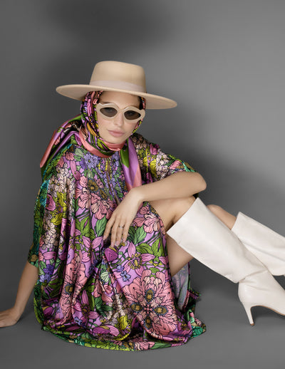 AB Kaftan - Pastel Floral Long Style