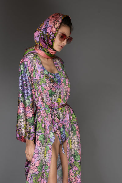 Garden Pastel Silk Scarf