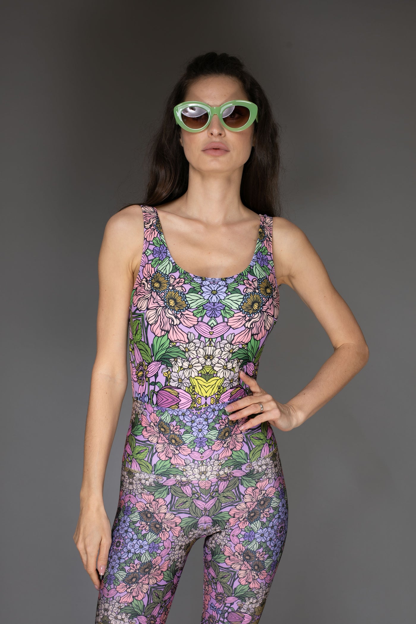 AB - Floral Pastel Lilac Swimsuit