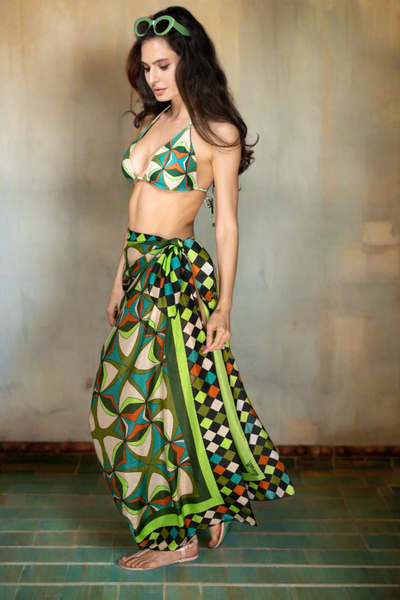 Jade Horizon Silk Scarf