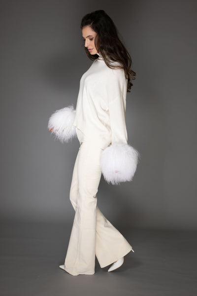 Off-White Cashmere Wool Sweater