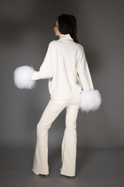 Off-White Cashmere Wool Sweater