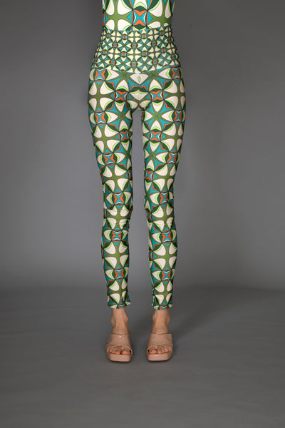 AB - Abstract Green Psychedelic Leggings