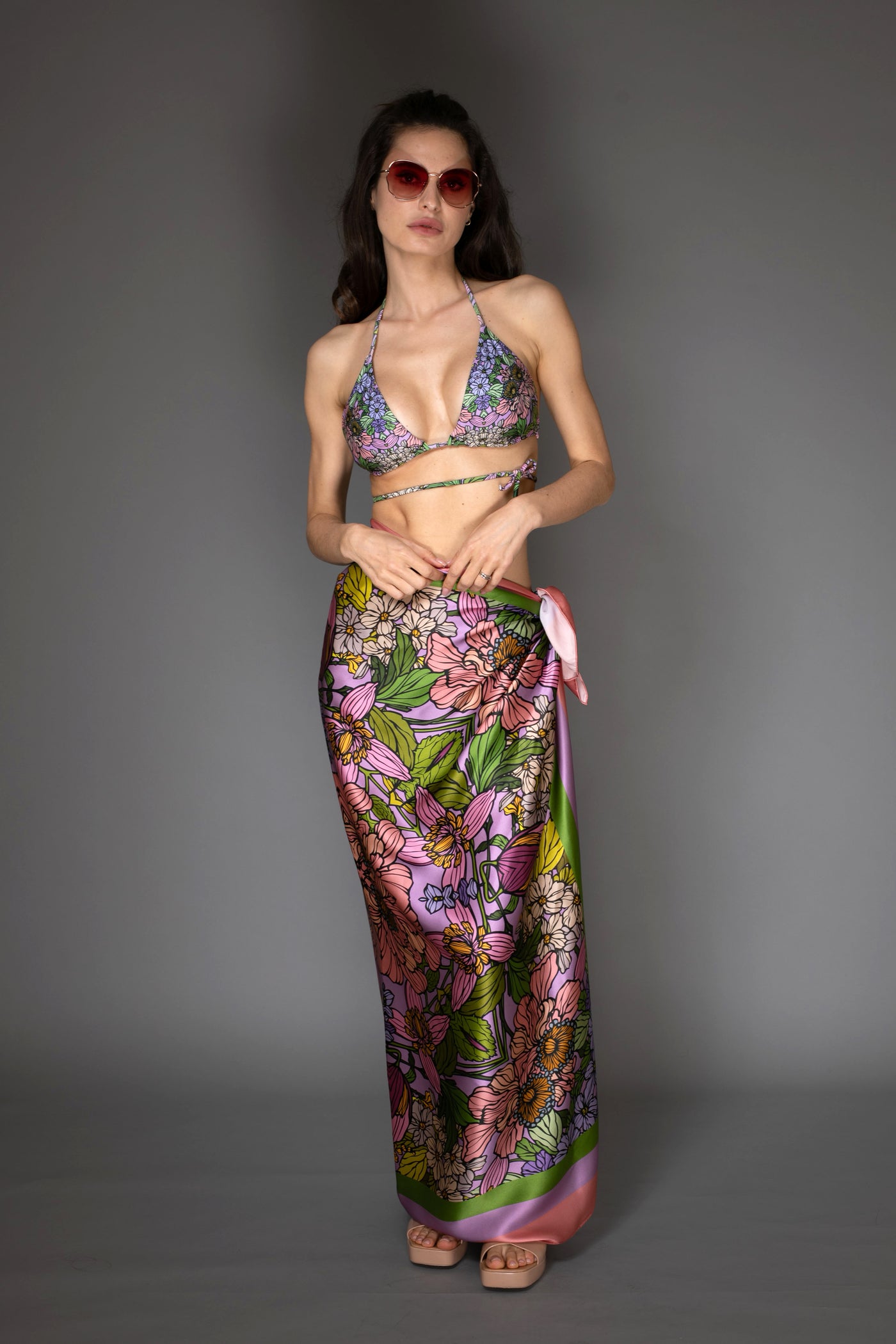 Garden Pastel Silk Scarf