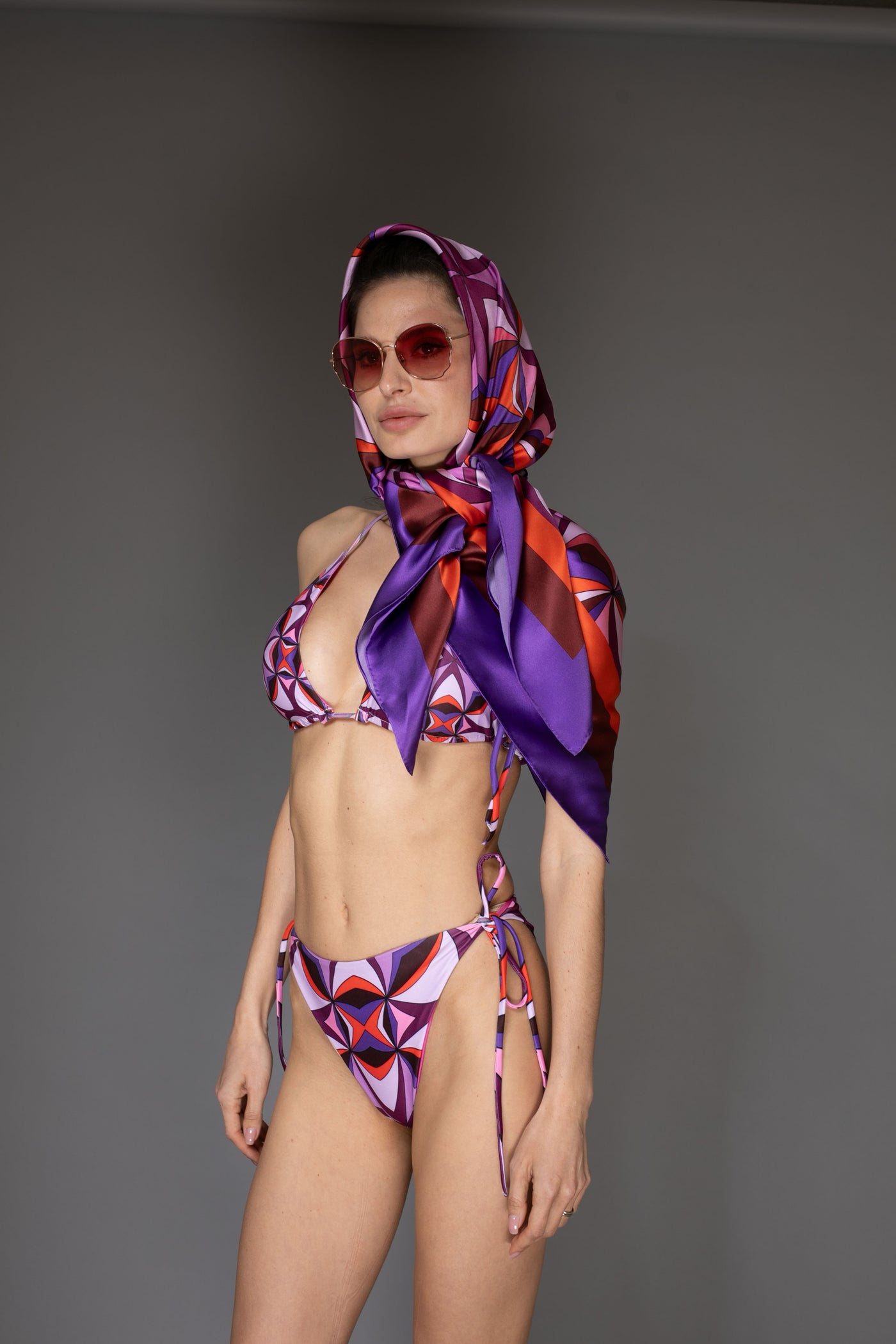 AB - Abstract Pattern Purple Magenta Bikini