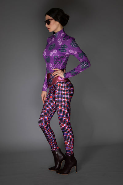 AW- Mystic Prupple Turtleneck Bodysuit