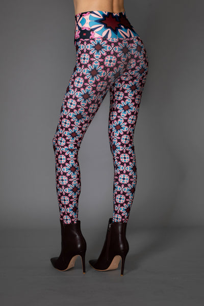 Abstract Stars Multi-Color Pattern Leggings