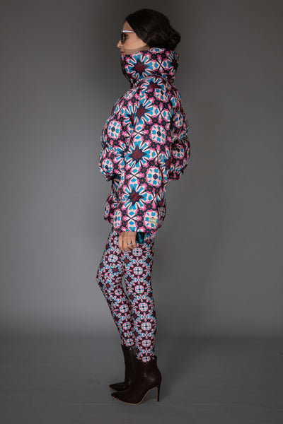 Jacket - Abstract Stars Print Cropped Bell Sleeves