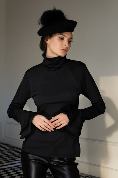 Black Cashmere Beret