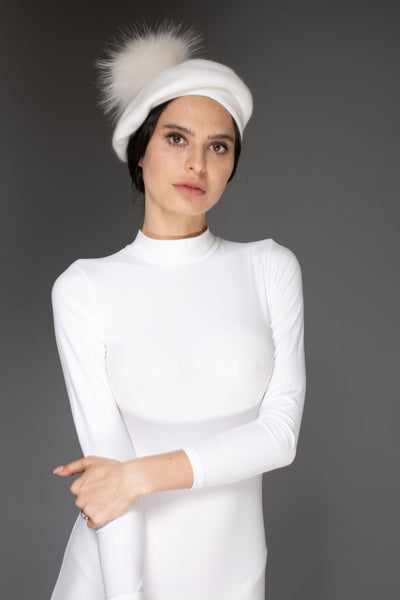 Cashmere Beret - Classic Off White