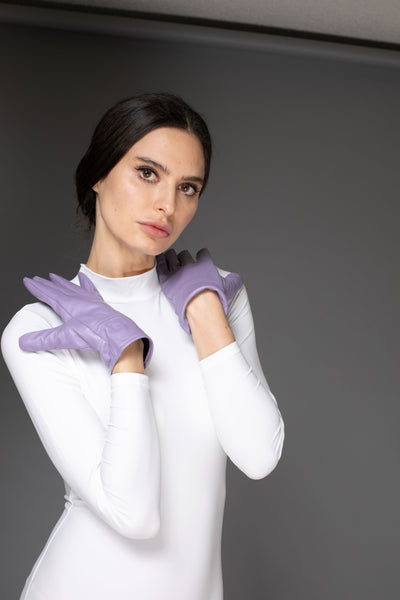 Luxury Lilac Soft Italian Leather Gloves