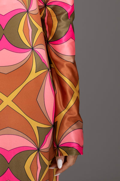 Cowl Neck Long Sleeve Dress