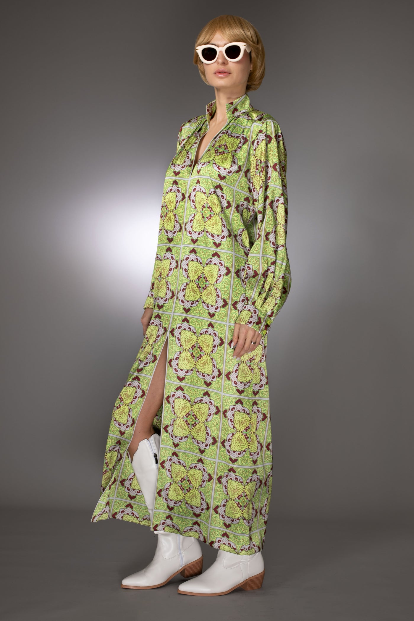 long sleeve caftan maxi dress Bohemian Caftan Dress