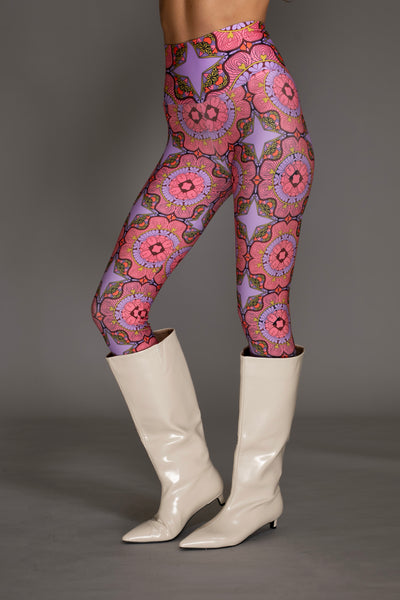 Pink Floral Patterned Leggings