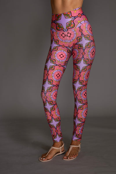 Pink Floral Patterned Leggings