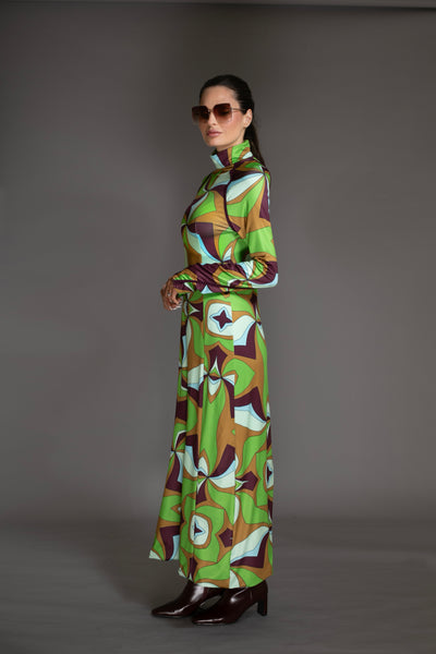 Long Sleeve Turtleneck Maxi Sweater Dress