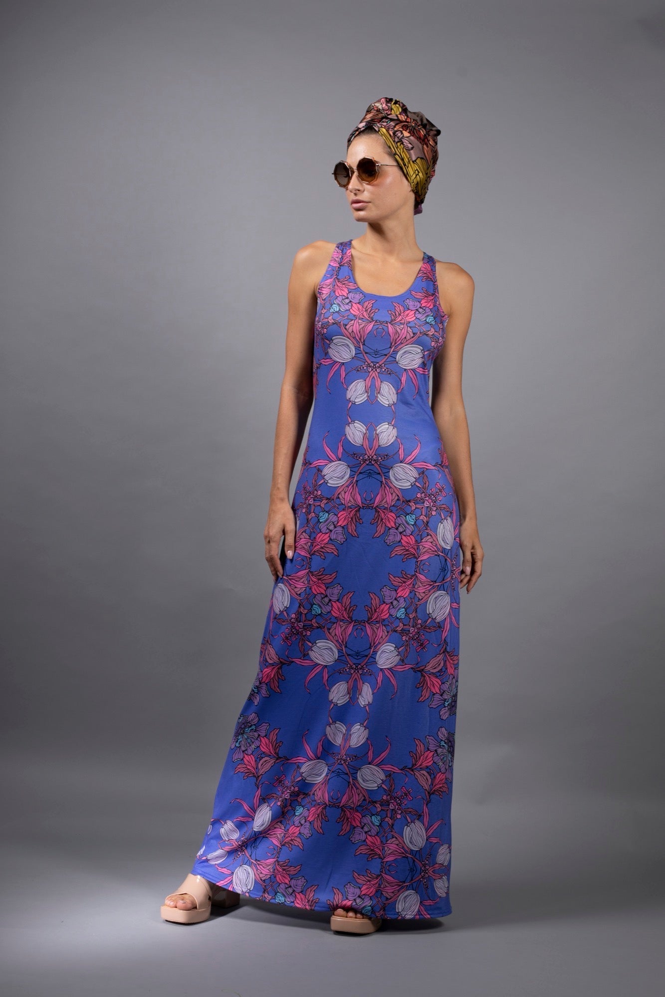 Crocus Purple Floral Maxi Dress
